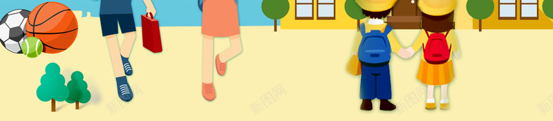时尚卡通开学换新啦宣传海报psd设计背景_新图网 https://ixintu.com 开学季促销海报 学校宣传海报 开学换新啦 培训海报 卡通 学生用品宣传 开学季 文具促销