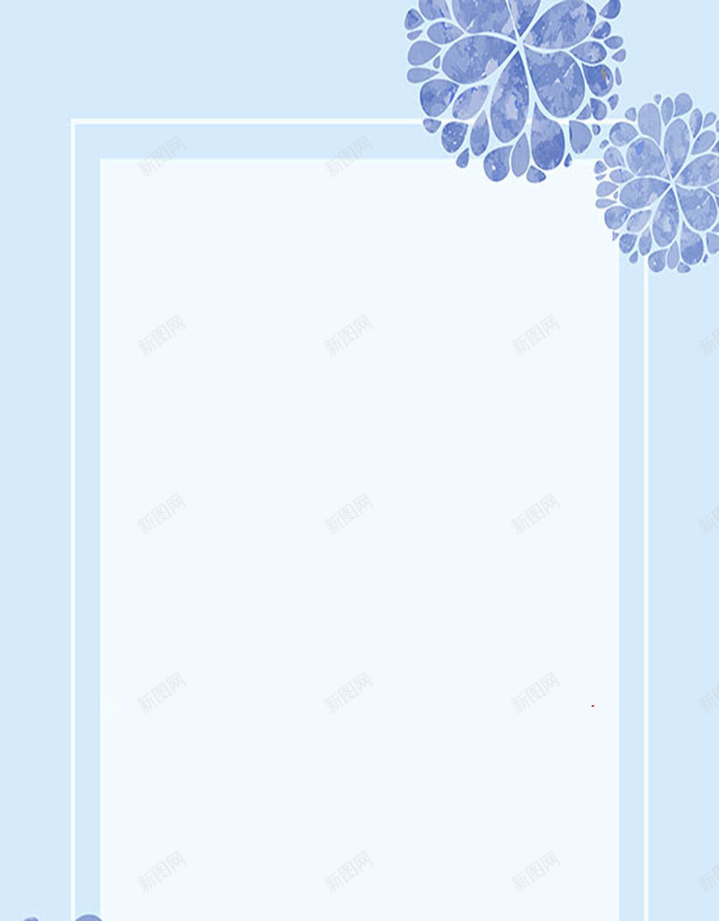 花卉扁平蓝色公司海报H5背景jpg设计背景_新图网 https://ixintu.com 公司 广告 扁平 海报 花卉 蓝色背景 H5背景素材