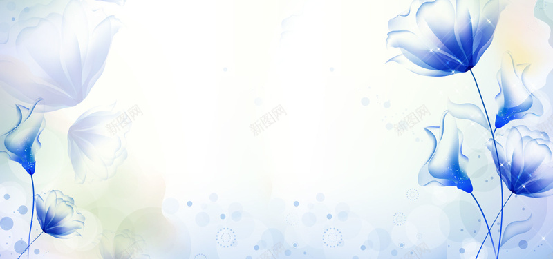 蓝色浪漫梦幻花卉壁画背景bannerpsd设计背景_新图网 https://ixintu.com 壁画 梦幻 浪漫 花卉 蓝色 背景 banner 电视墙 海报banner