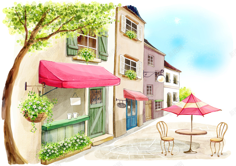 手绘幼儿园插画店铺遮阳篷户外psd设计背景_新图网 https://ixintu.com 幼儿园 遮阳篷 店铺 手绘 插画 户外