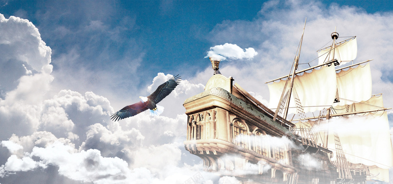 乘风破浪bannerpsd设计背景_新图网 https://ixintu.com 风景 船 海鸥 乘风破浪banner 海报banner 大气