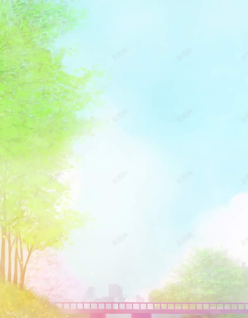 卡通骑自行车插画H5背景jpg设计背景_新图网 https://ixintu.com 骑自行车 卡通 插画 童趣 背景 H5 手绘
