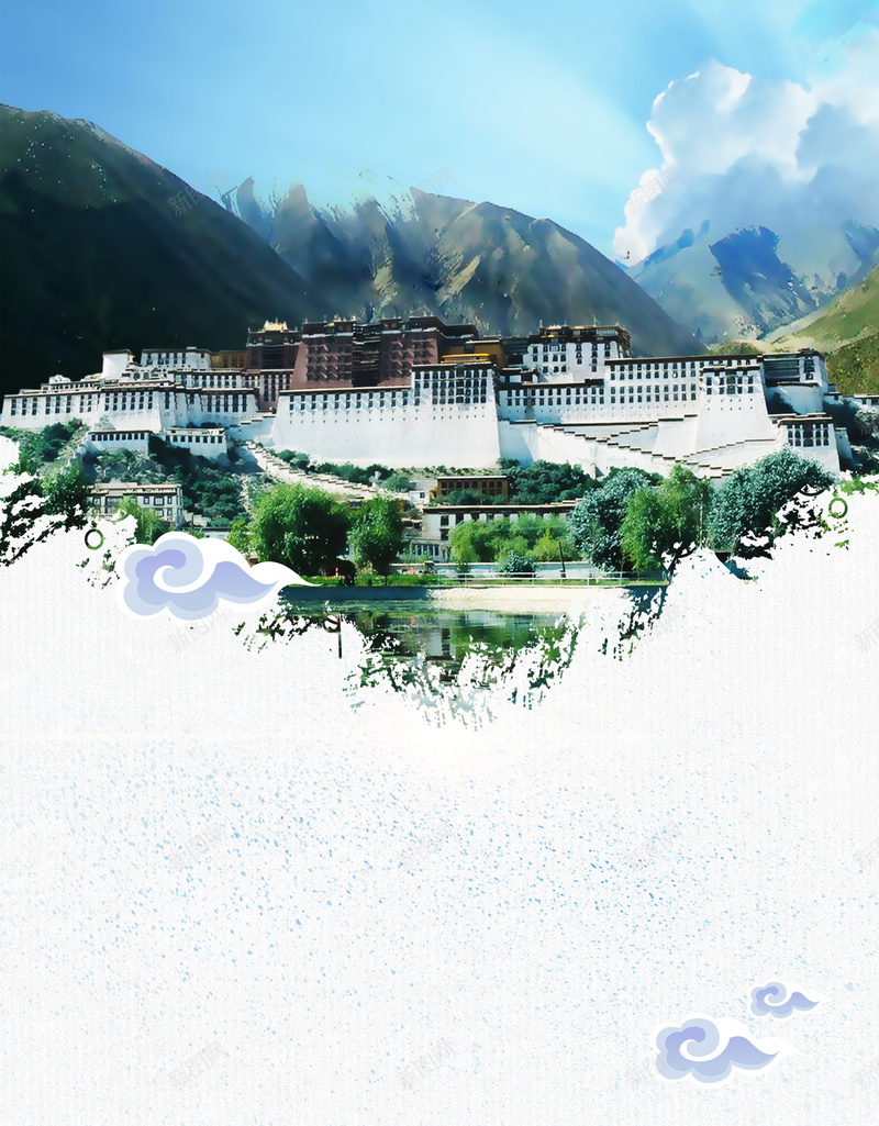 大气浪漫西藏印象旅游海报背景素材psd设计背景_新图网 https://ixintu.com 印象 大气 旅游 浪漫 西藏 旅行 风景 蓝天 海报 背景 素材