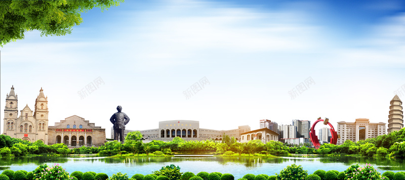 城市风光建筑摄影bannerpsd设计背景_新图网 https://ixintu.com 建筑城市 建筑摄影 风光摄影 城市 摄影 摄影城市 建筑 风光 城市摄影 剪影 蓝天 绿地