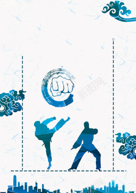跆拳道宣传海报设计背景