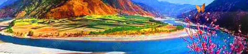 蓝色渐变香格里拉旅游海报背景素材psd设计背景_新图网 https://ixintu.com 香格里拉 人间天堂 少数民族 雪山 海报背景 云南高原 香格里拉风情 云南风光 旅游广告 欢乐