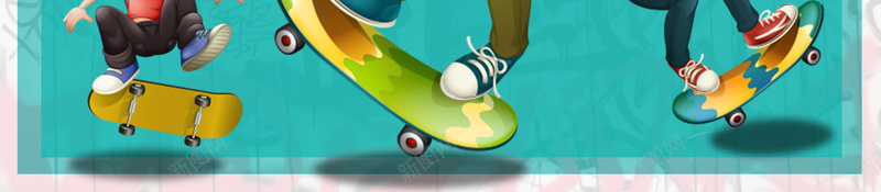 绿色卡通插画儿童滑板培训招生背景psd设计背景_新图网 https://ixintu.com 寒暑假招生 卡通小孩 少儿培训 滑板 滑板招生 滑板培训招生 滑板小孩 暑假寒假业余时间招生