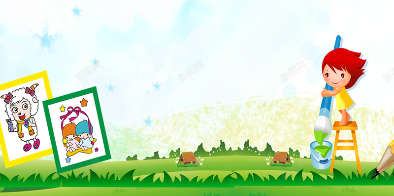 美术培训班素材背景psd设计背景_新图网 https://ixintu.com 培训班 卡通 童趣 美术 色彩 开心 童真 H5 h5 手绘