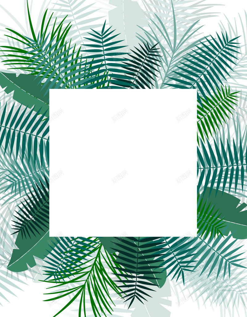 卡通手绘夏季清凉上新棕榈叶背景素材eps设计背景_新图网 https://ixintu.com 上新 卡通 夏季 手绘 清凉 棕榈叶 背景 素材