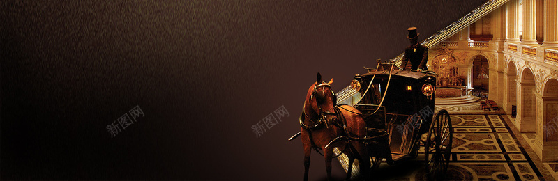 欧式背景jpg设计背景_新图网 https://ixintu.com 高雅 马车 欧式建筑 淘宝广告 海报banner 淘宝模板下载 其他