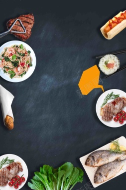 快餐外卖私家厨房美食文化海报设计背景模板背景