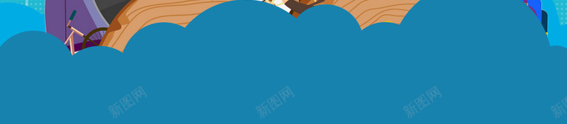 青色矢量插画618夏季促销海报背景psd设计背景_新图网 https://ixintu.com 小清新 暑假钜惠 激情盛夏 暑期促销 夏日特惠 活动海报 暑期特惠 商场POP 618促销 商场促销
