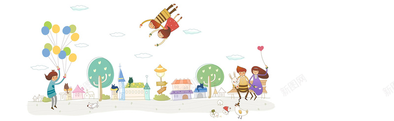 儿童插画banner创意设计psd设计背景_新图网 https://ixintu.com 海报banner 台历 广告 手绘 设计 卡通 童趣