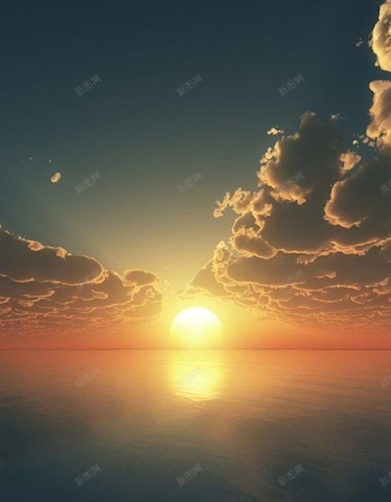 日出风光H5背景jpg设计背景_新图网 https://ixintu.com 风景 日出 海 地平线 天天 云层 蓝天 H5 h5 摄影
