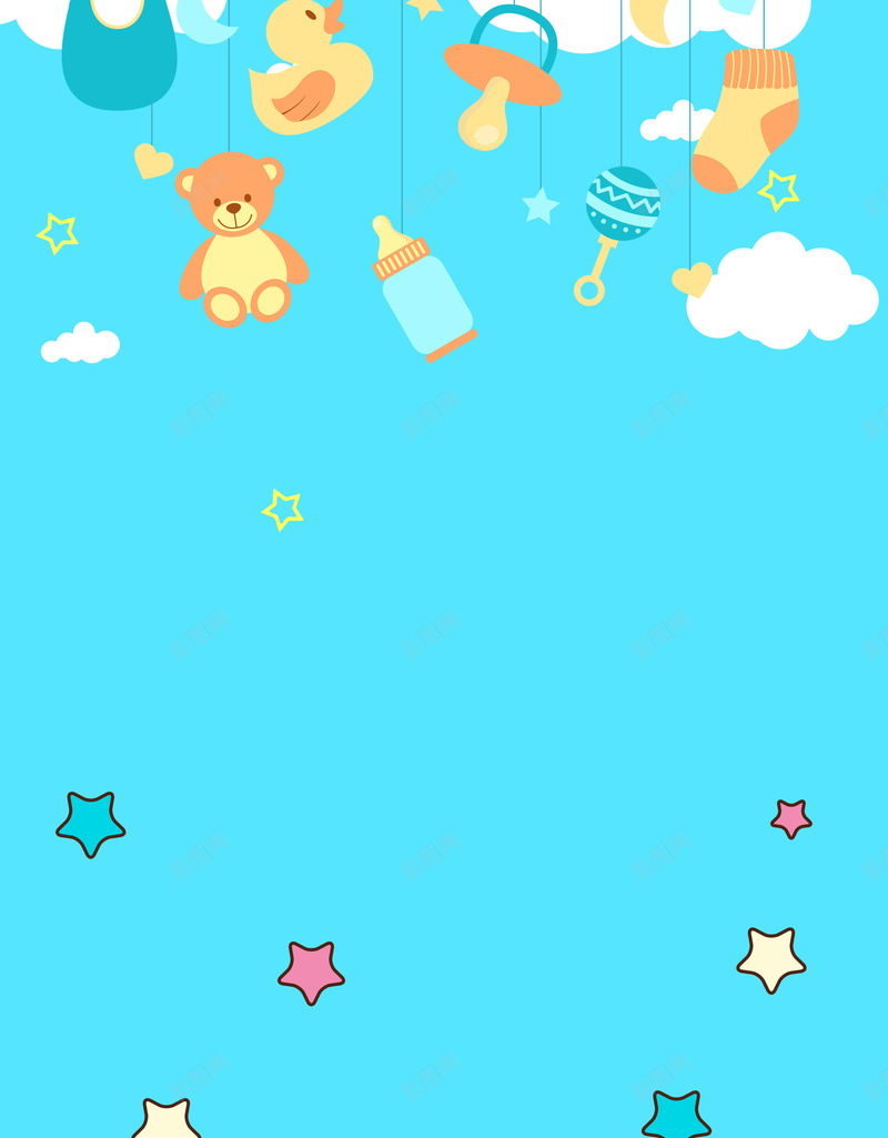 母婴促销海报背景psd设计背景_新图网 https://ixintu.com 母婴促销海报 母婴用品 促销 夏季 海报 促销海报 卡通