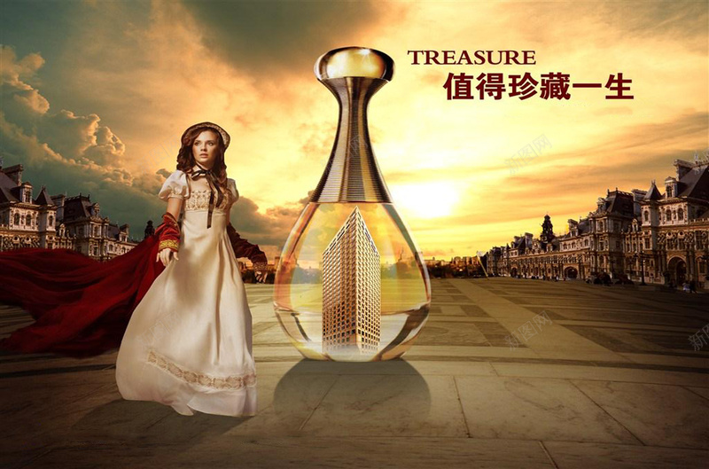 欧式大气城市广场美女香水瓶jpg设计背景_新图网 https://ixintu.com 城市 大气 广场 欧式 美女 香水瓶 珍藏 建筑 地产