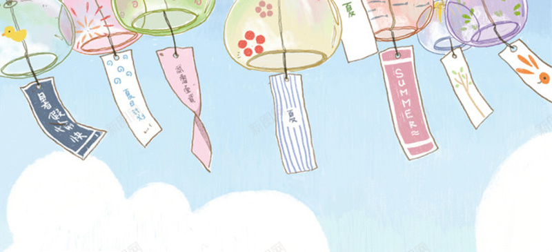 手绘标签背景jpg设计背景_新图网 https://ixintu.com 假期 卡通 手绘 标签 蓝色 快乐 海报banner 童趣