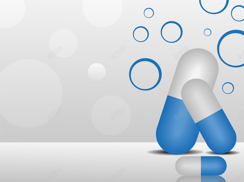健康医疗药丸背景jpg设计背景_新图网 https://ixintu.com 灰蓝色 健康 医疗 圆圈 药丸 渐变 扁平 几何