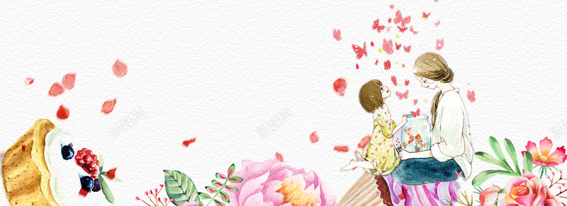 母亲节温馨手绘母女海报背景psd设计背景_新图网 https://ixintu.com 感恩母亲节 母亲节快乐 母亲节海报 温馨海报 温馨背景 手绘海报 母女背景 母女海报