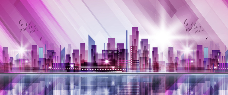 紫色炫酷城市背景bannerpsd设计背景_新图网 https://ixintu.com 紫色 炫酷 城市 剪影 背景 banner 海报banner 卡通 童趣 手绘
