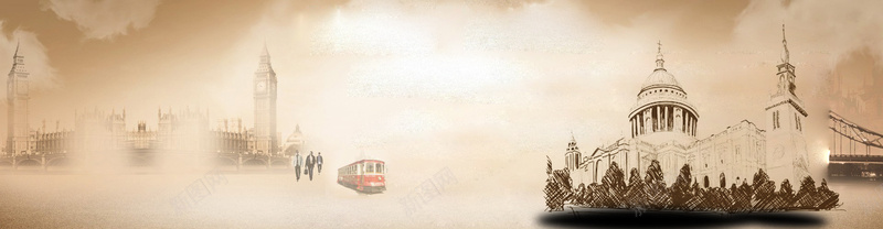 建筑背景bannerpsd设计背景_新图网 https://ixintu.com 海报banner 建筑 房屋 欧式