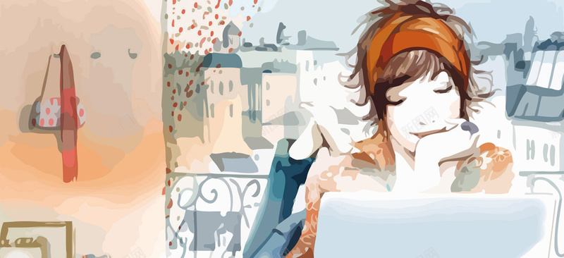 插画背景jpg设计背景_新图网 https://ixintu.com 海报banner 建筑 油画 清新 美女 卡通 童趣 手绘