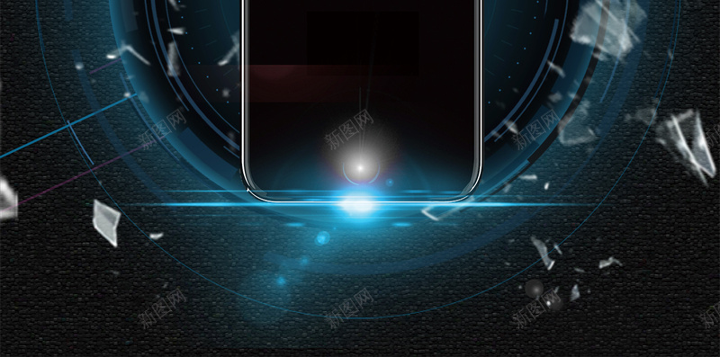 炫酷黑色iPhone8H5psd设计背景_新图网 https://ixintu.com 疯狂来袭 苹果专卖 震撼来袭 苹果8 预售 iPhone上市 大气高端上档次 宣传单 炫酷 科技 金