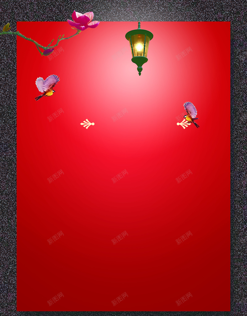 红色产品海报背景psd设计背景_新图网 https://ixintu.com 化妆品海报 大气 时尚 简约 红色 鸟 花枝