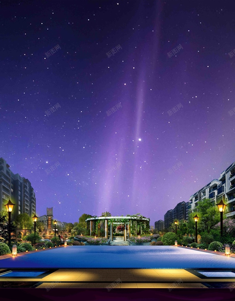 欧式大宅房地产宣传推广psd设计背景_新图网 https://ixintu.com 海报夜景 园林 奢华 欧式 高端 大宅 欧式大宅 欧式夜景 地产欧式 地产高端