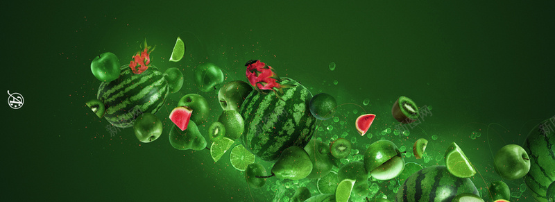 西瓜背景图jpg设计背景_新图网 https://ixintu.com 西瓜 绿色 水果 海报banner 摄影 风景