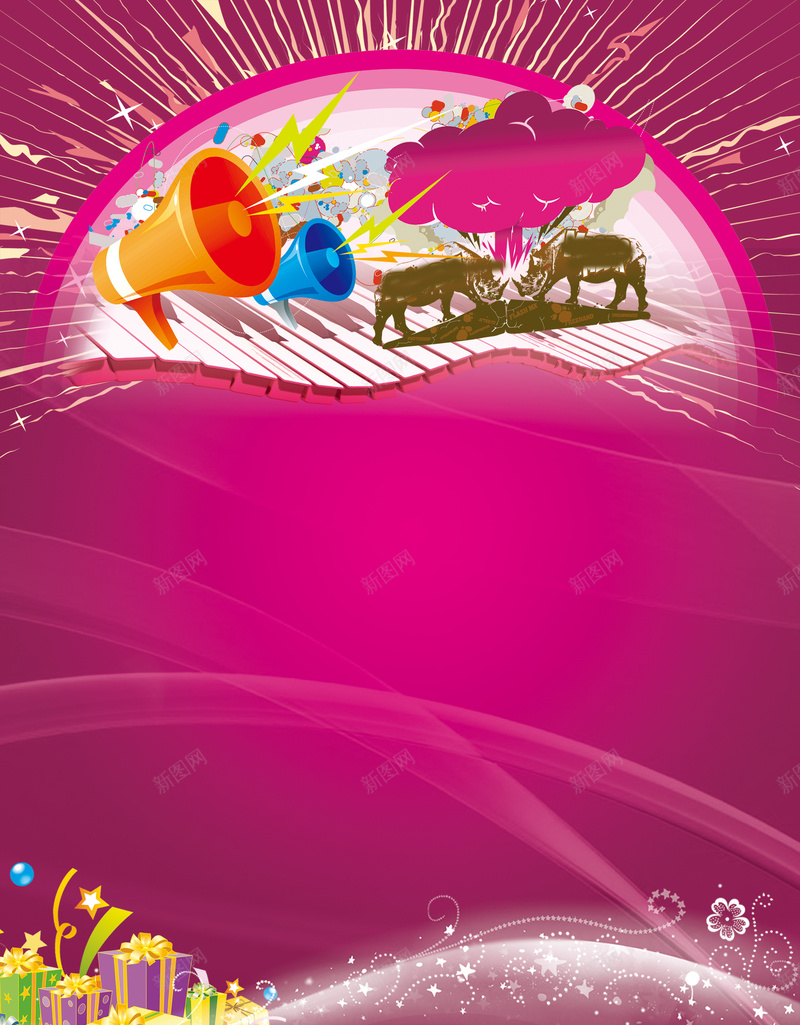 淘宝促销好消息宣传背景素材psd设计背景_新图网 https://ixintu.com 淘宝促销 好消息 喇叭 宣传 礼盒 促销海报 打折 背景素材 好消息背景