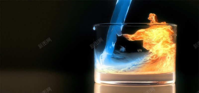 杯中的冰火两重天背景jpg设计背景_新图网 https://ixintu.com 摄影 科技 文艺 商务 神秘 海报banner 科技感 科技风 高科技 风景