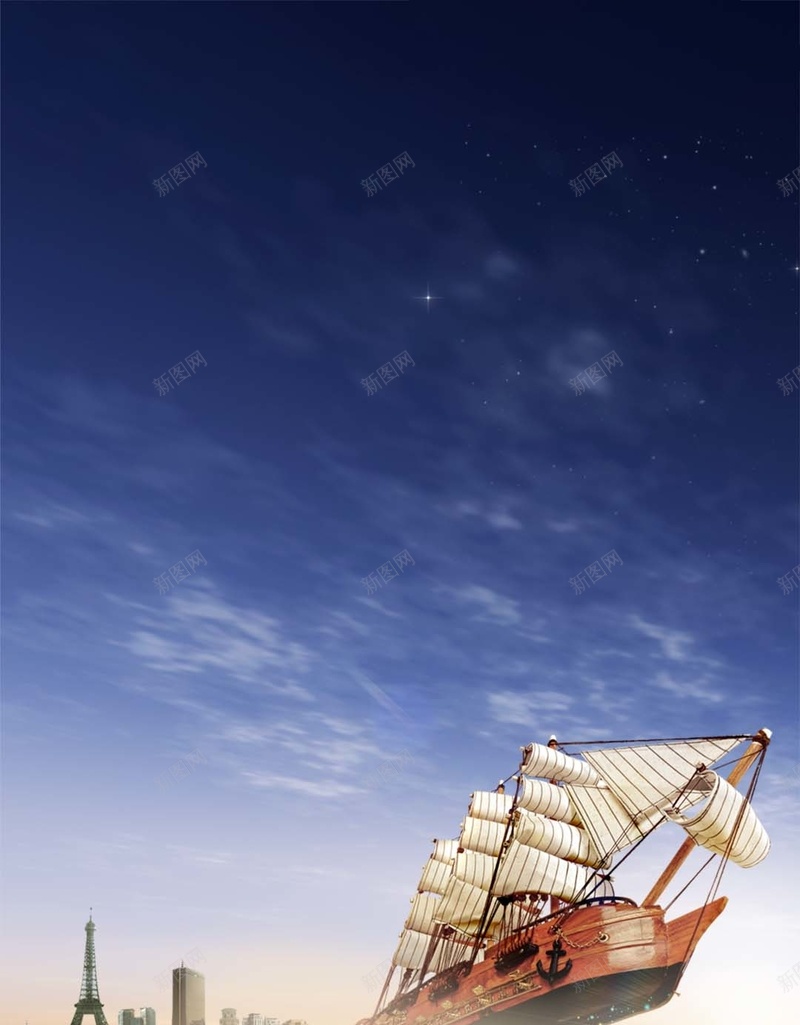蓝色帆船企业都市H5背景psd设计背景_新图网 https://ixintu.com 蓝色 帆船 企业背景素材 都市 大气 H5背景
