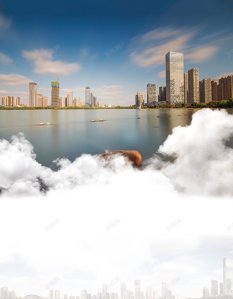 商务商业背景素材psd设计背景_新图网 https://ixintu.com 企业文化 商业 商务 城市 建筑 繁华 画册 高楼 大厦 飞机 海报 平面 广告 背景 PSD 素材 模板