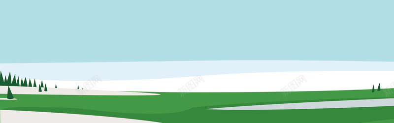 蓝天绿地插画背景jpg设计背景_新图网 https://ixintu.com 海报banner 插画 树木 绿地 蓝天 卡通 童趣 手绘