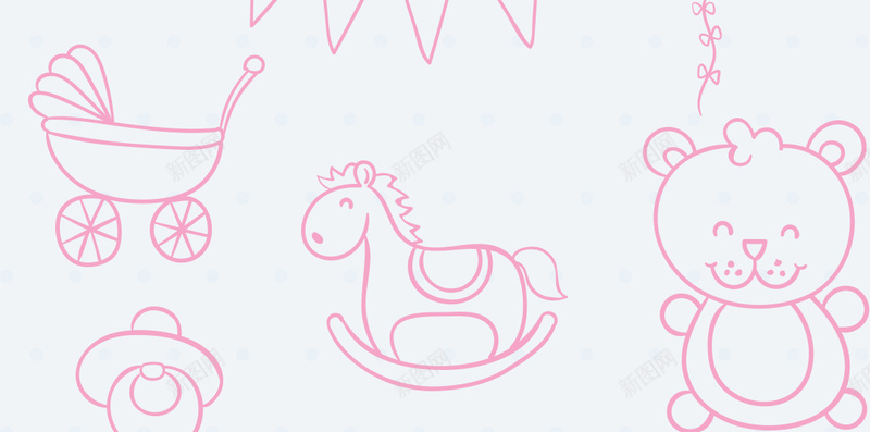 婴儿用品H5背景素材jpg设计背景_新图网 https://ixintu.com 婴儿用品 可爱背景 儿童玩具 木马 h5背景 卡通 童趣 手绘