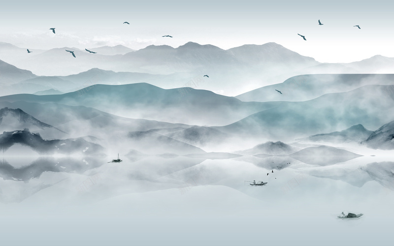 山水船鸟山jpg设计背景_新图网 https://ixintu.com 山水 船 鸟 山