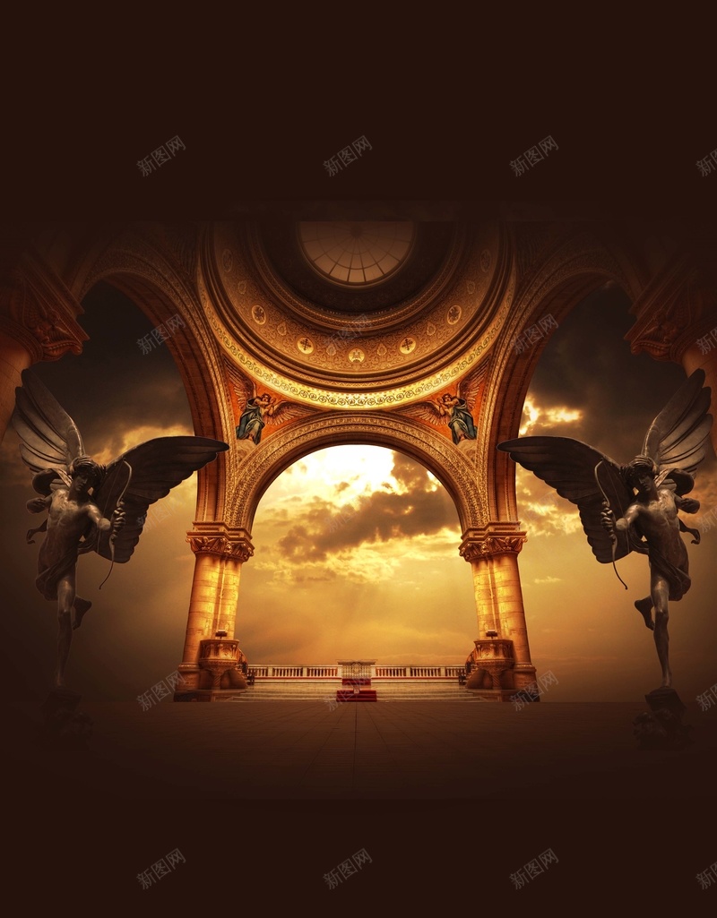 欧式建筑背景jpg设计背景_新图网 https://ixintu.com 欧式 建筑 房顶背景