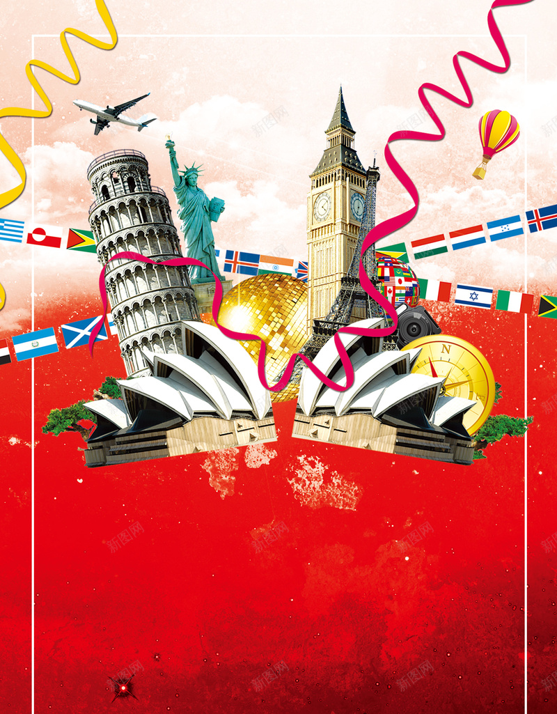 欧美国庆出境旅游海报背景psdpsd设计背景_新图网 https://ixintu.com 海报背景 psd 国庆游 欧洲游 欧美 国庆出境旅游 自由女神像 大本钟 出境游