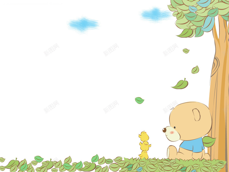 浪漫卡通小熊贺卡背景jpg设计背景_新图网 https://ixintu.com 卡通 手绘 浪漫 童趣 联通