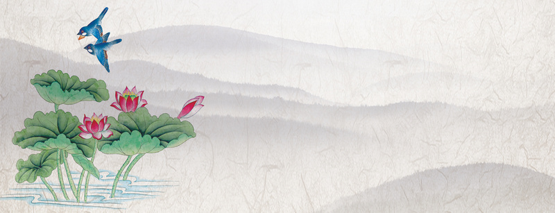 茶文化背景jpg设计背景_新图网 https://ixintu.com 荷花 山水画 民族风 海报banner 中国风 茶具促销背景