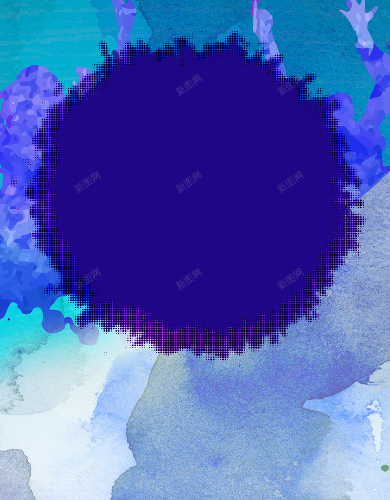 蓝色水墨圆形背景psd设计背景_新图网 https://ixintu.com 商务 水墨 科技 简约 蓝色 H5 h5 科技感 科技风 高科技 文艺 小清新