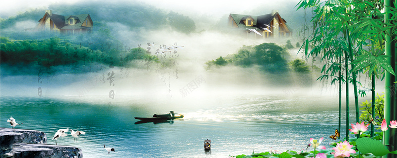 江南水乡小船翠竹背景jpg设计背景_新图网 https://ixintu.com 江南 水乡 小船 翠竹 背景 中国风