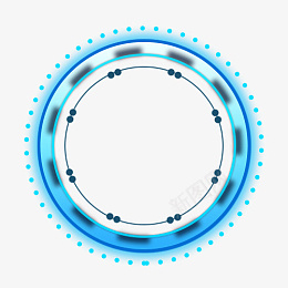 蓝色渐变发光科技圈psd免抠素材_新图网 https://ixintu.com 蓝色 科技 边框 圆形