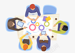 开会的企业团队png免抠素材_新图网 https://ixintu.com 办公 商务 团队 开会
