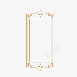 卡其色古风边框素材png免抠素材_新图网 https://ixintu.com 卡其色 传统 古风 框框 祥云 边框 框