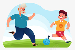 祖孙踢球插画素材png免抠素材_新图网 https://ixintu.com 祖孙踢球插画素材 祖孙踢球插画 祖孙踢球漫画素材 祖孙踢球抠图
