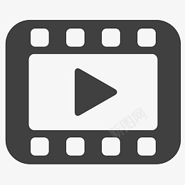 电子视频图标png免抠素材_新图网 https://ixintu.com 黑色的图标 卡通图标 手机图标 生活图标 看视频 按键 视频