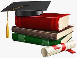 毕业帽书籍及文凭png_新图网 https://ixintu.com 毕业 学士 学位 装饰