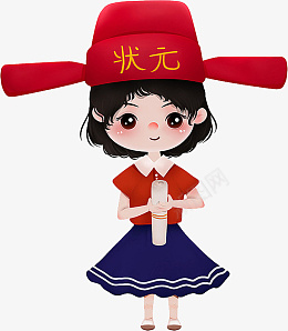 原创毕业季可爱卡通状元女孩png免抠素材_新图网 https://ixintu.com 原创 毕业季 可爱 卡通 状元女孩